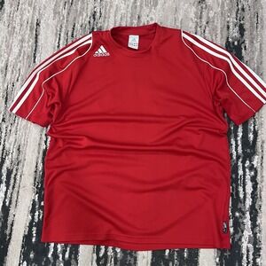 Adidas Men's Vintage Training Jersey Size Medium Red Short Sleeve